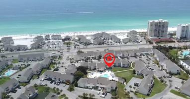 Aerial View of the neighborhood with the unit location.