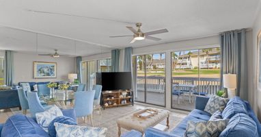 Overlooking the golf course in Destin, Florida, this bright coastal retreat offers relaxing views, comfortable living spaces, and easy access to white-sand beaches, dining, golf, and local attractions along the Emerald Coast.
