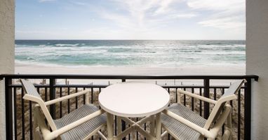 Balcony seating and view