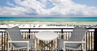 Balcony seating and view