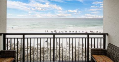 Balcony seating and view