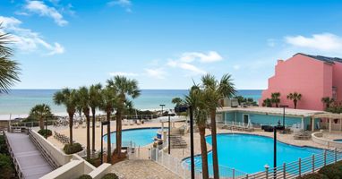 Pool, beach, and Gulf view from Tides Unit 202.