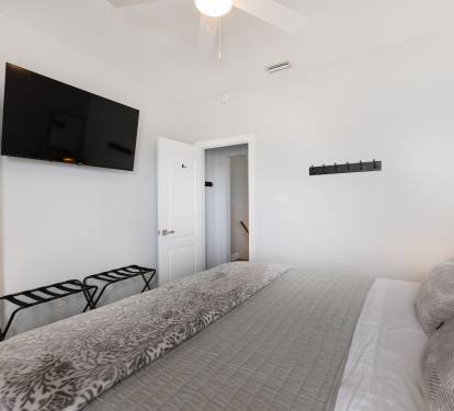 Main Floor King Room with Roku TV