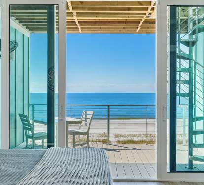 Private primary bedroom deck