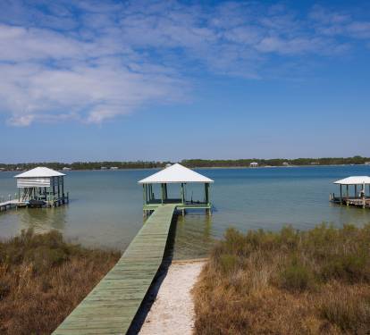 Private Dock and Beach on the Little Lagoon