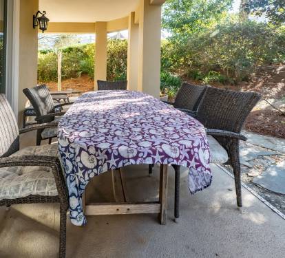 Shaded outdoor patio perfect for slow mornings and breezy evenings
