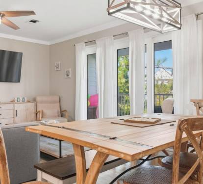 Open eating area and family room