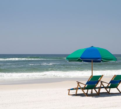 ??? "Your Front-Row Seat to Paradise. Unwind under the shade of a beach umbrella, with the emerald waters and sugar-white sands of the Gulf just steps away from A Shore Thing." ???? #BeachLife