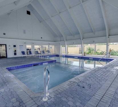 Indoor pool and hot tub area. 