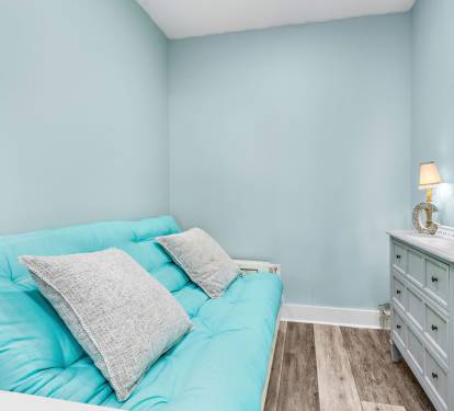 Full Size Futon in Upstairs Sitting Area