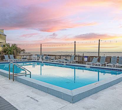 Community Pool at Sunset