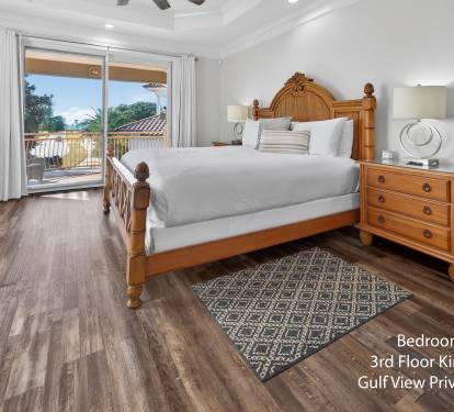 Calm bedroom w/ wood tones and soft light for restful nights