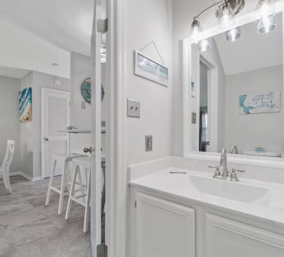 1/2 bath on the lower level