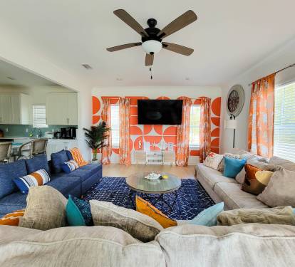 Spacious yet Cozy Living Room, Perfect for Movie Nights, Conversation, and Time Together