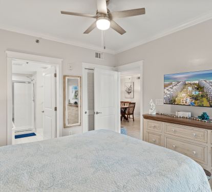 Queen master bedroom with full bath