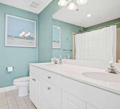one of three bathrooms