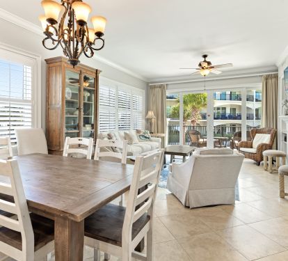 open dining space for 6