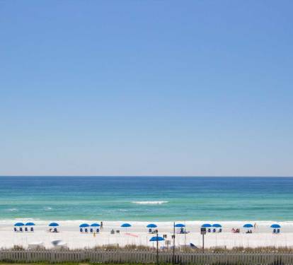 It's all about the water and white powdery sand