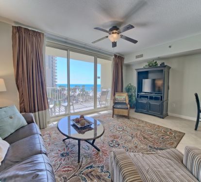 Beach, ocean &amp; pool views from your living room! Well appointed, spacious!