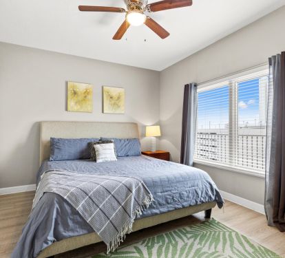 Large master bedroom with comfy king bed! 