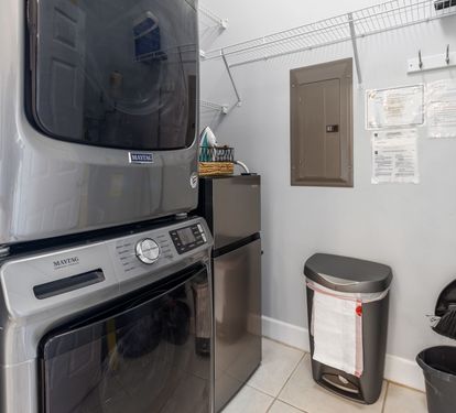 Convenient laundry room in the unit