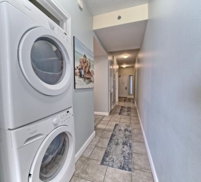 Front load washer-dryer. 