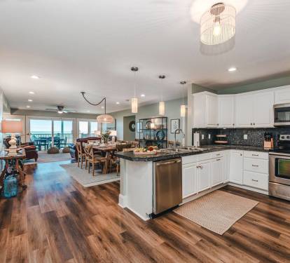 Open Concept Living Gives Guests Gulf Views From Every Area 