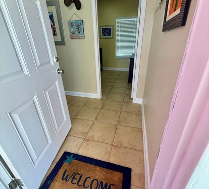 Front door entrance on ground level.