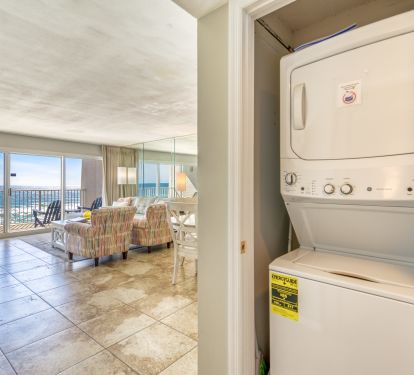 Convenient in-unit laundry for a stress-free stay.