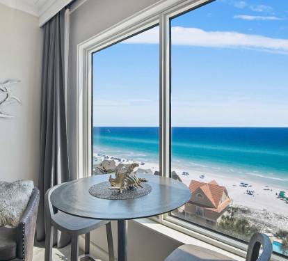 view from master bed window in leeward key 1006