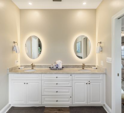 Primary ensuite double vanity