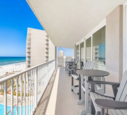 Plenty of seating on the balcony