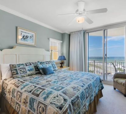 Master Bedroom with King bed! Both bedrooms have King beds and balcony access!