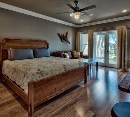 Master king bedroom with a view