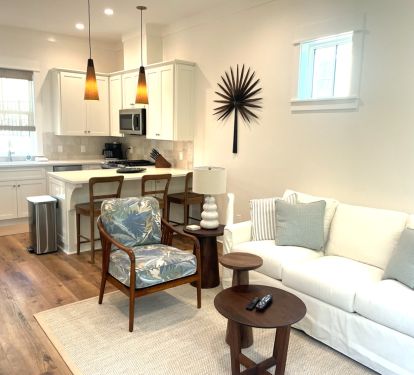 Cozy yet open floor plan - games and books available!