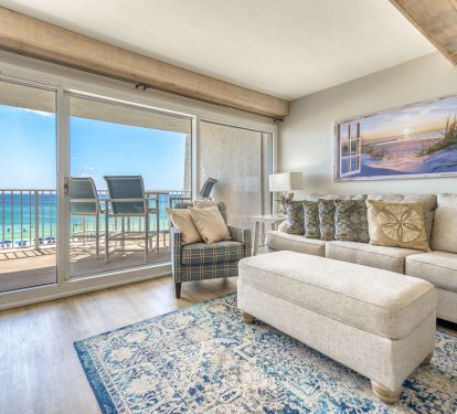 Relax indoors while enjoying the ocean scenery.