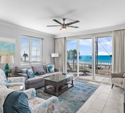 Unobstructed views of the Gulf from your private balcony