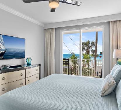 Primary suite with en-suite bath and balcony access (201A)