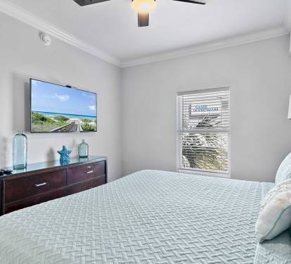 Plush beds and coastal style in every bedroom
