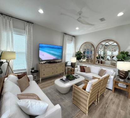 Comfy Couch with TV.