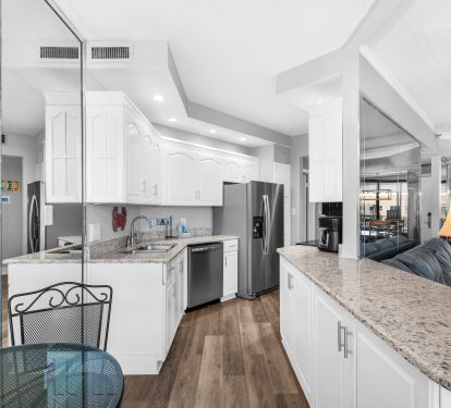 Kitchen equipped with updated appliances