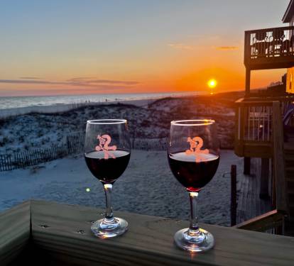 Thanks to Scott for sending us this picture on the new shared deck space overlooking the beach at sunset!