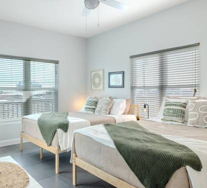 Main Floor Double Queen Room. Incredible Gulf views and private deck.