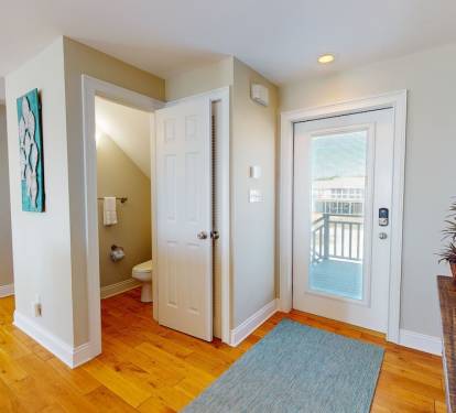 First floor roadside entry and 1/2 bath