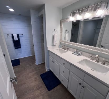 Newly redesigned Master Bath with large walk-in shower