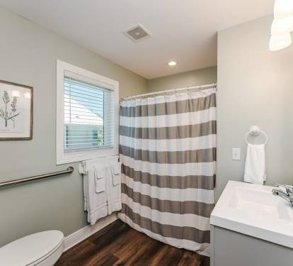 SunScape's First King Bedroom has an Accessible Bath with Grab Bars