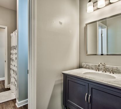 Bunk room vanity, Jack and Jill bathroom