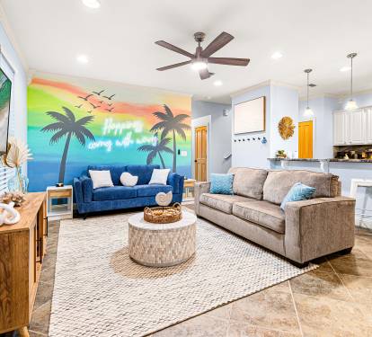 Happiness Comes in Waves. Step inside. Vacation starts the second you enter this room. 