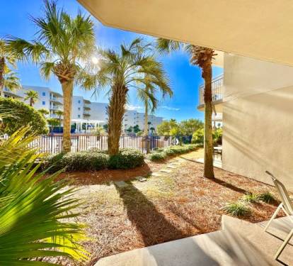 Ground Level Patio at Pool