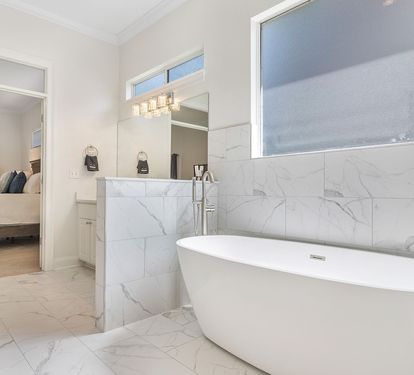 Primary bathroom w/ 70 inch soaker tub